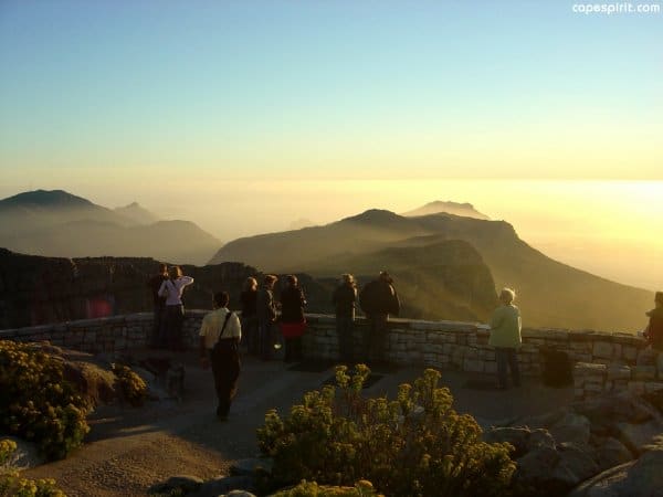 sunset on top of table mountain,south africa,cape town,cape town walk
