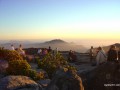 watching sunset top of table mountain,cape town,cape town walk