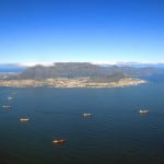 Table Mountain panorama from aircraft, Cape Town