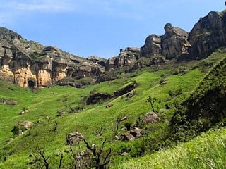 Example of view from Drakensberg hiking trail South Africa