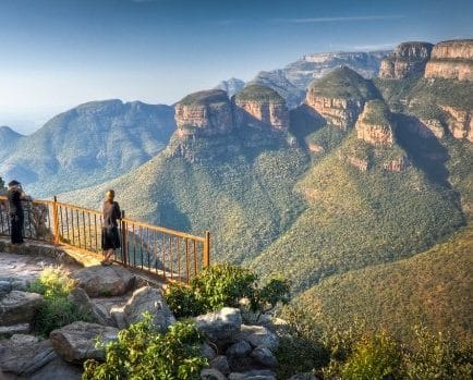 Panoramic views of the Blyde River Canyon