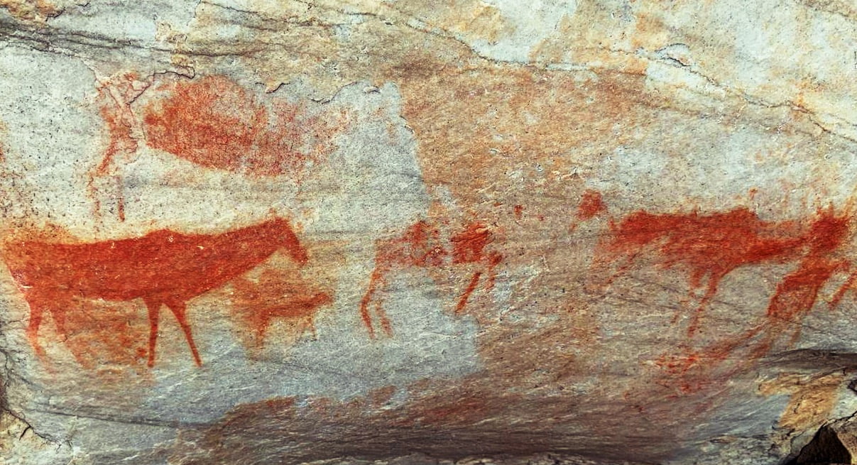 Ancient rock paintings- Truitjieskraal Cederberg hike