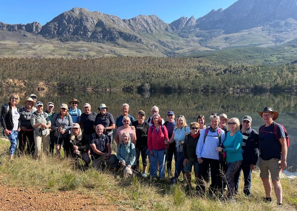 Cape Winelands Walk group of 26 at Lourensford 2024-09-15